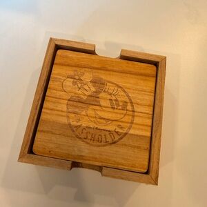 Disney World Passholder Wooden Coaster Set